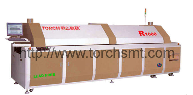 Large-size lead-free Reflow Oven with Eight heating-zones R1000