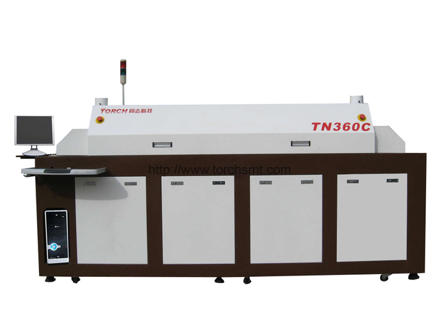 Full hot air lead-free reflow Oven with six heating-zones TN360C